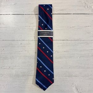 Club Room Blue Red Stripe Golf Men’s Skinny Tie